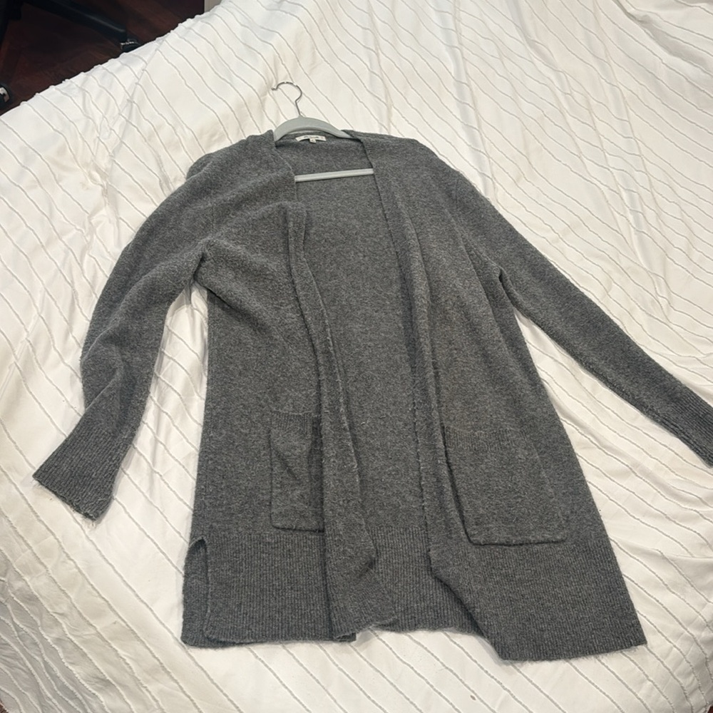 Madewell Grey Knit Cardigan Sweater